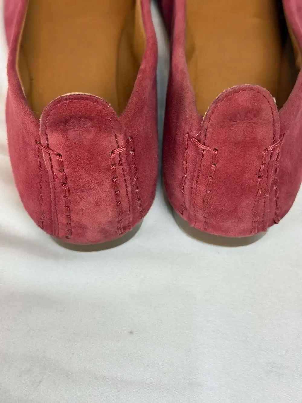 Balletcore Quiet Luxury Lucky Brand Emmie Burgundy Suede Ballet Flats Slip-On Sh
